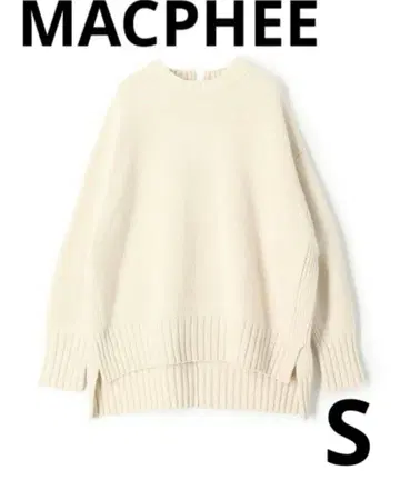 MACPHEE 라무 캐시미어 크루넥 풀오버 화이트