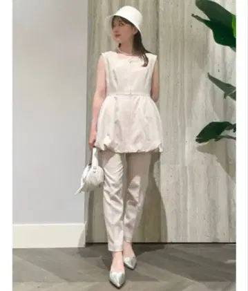 [ 시착만 한 상품 ] 셀포드 벌룬 페플럼 셋업 38 핑크