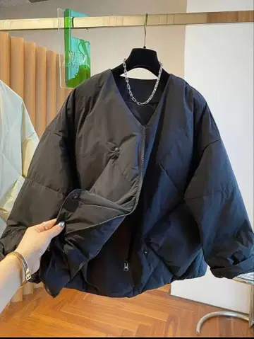 블랙 다운 자켓