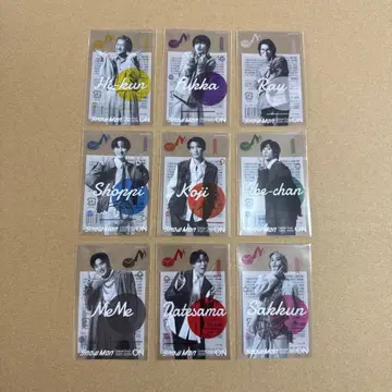 Snow Man 클리어 스티커 9개 세트