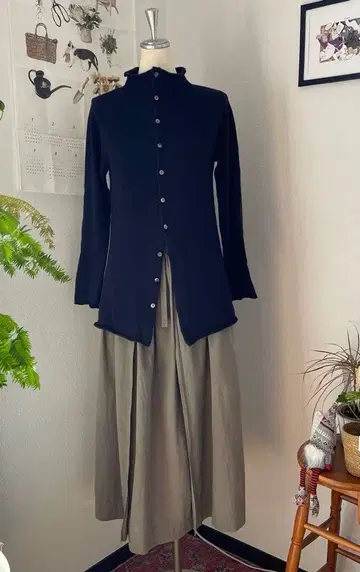 올드맨즈 가디건 캐시미어 100%