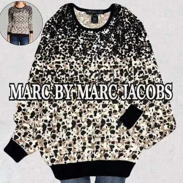 새상품급 마크제이콥스 울 니트 레오파드 무늬 라메 스팽글