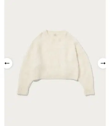 그린 라벨 릴랙싱 알파카 샤기 니트 화이트