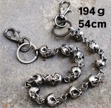 스컬 디자인 키링 54cm 194g