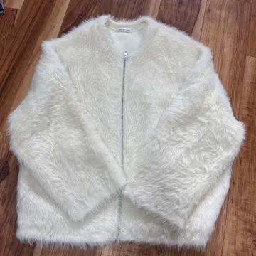 abahouse mave [체형 커버] 나일론 페더 니트 가디건