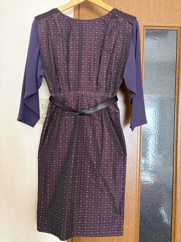 7부 소매 무릎 기장 원피스