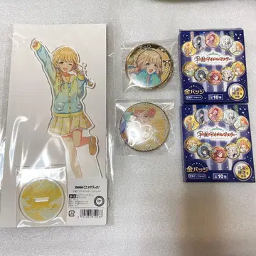 학마스 코토네 DMM 스크래치 B상 아크릴 스탠드 금 배지 2종