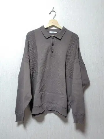 YASHIKI Hatsushimo Knit Polo (2, GREIGE)
