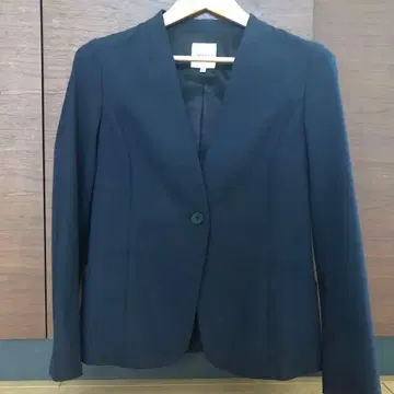 INDIVI 노카라 자켓 40 네이비