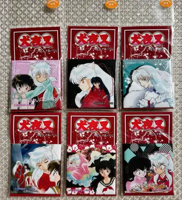 이누야샤 스퀘어 캔뱃지 6종 세트