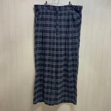 [ Neucon ] 체크 와이드 스트레이트 이지 슬랙스