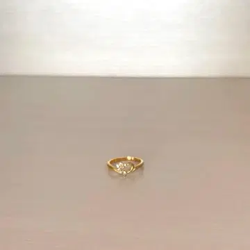 골드 하트형 스톤 부착 반지