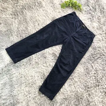 BEAMS [ M ] 가을/겨울 코듀로이 네이비 스트레이트 팬츠 포켓