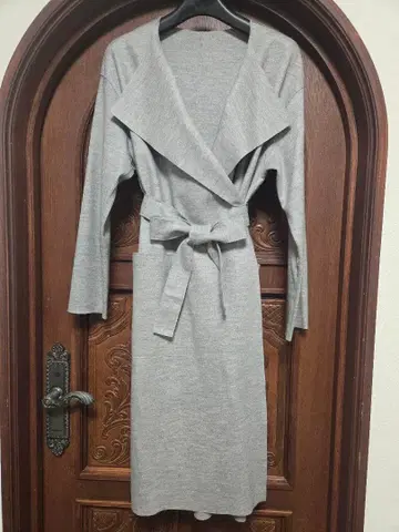 컨디션 최상 ROPE 울 100% 그레이 롱 코트