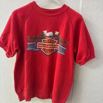 BASSET-WALKER 할리 데이비슨 반팔 맨투맨