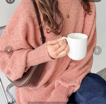 GeeRA 소매 볼륨 믹스 컬러 오버 사이즈 니트 니트