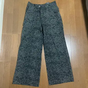 레오파드 무늬 와이드 팬츠 30