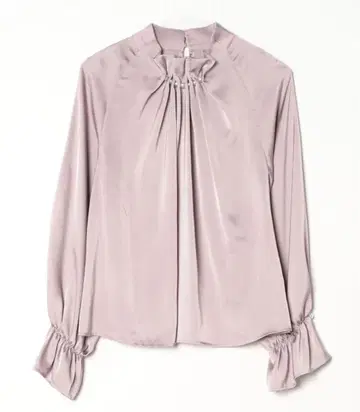 RUIRUE BOUTIQUE 긴팔 블라우스 볼륨 슬리브 펄 블라우스