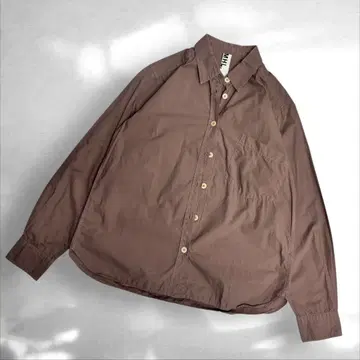 MHL. 마가렛호웰 코튼 블라우스 버튼 다운 셔츠 적갈색 ( D2