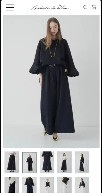 메종 드 돌체 소프트 이지 와이드 팬츠