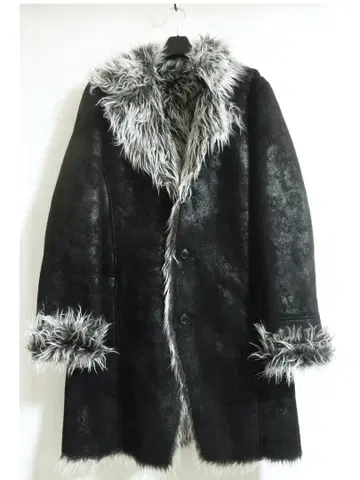 시맨틱 디자인 semantic 인조 가죽 퍼 코트 LL