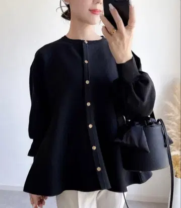 [ ZOZO 한정판 ] 페플럼 튜닉 가디건