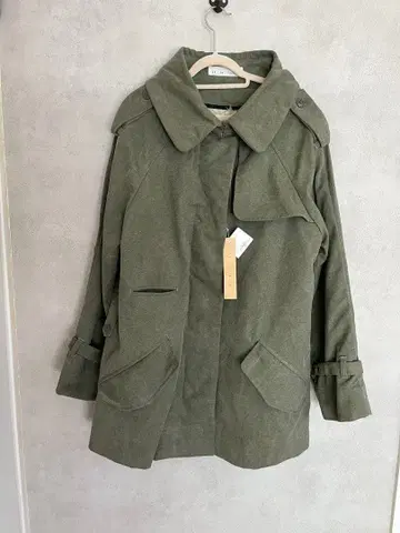 코튼 코트 카키