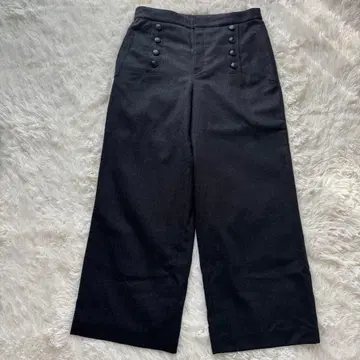 새상품급 빅 사이즈 23구 버튼 와이드 팬츠 46 울