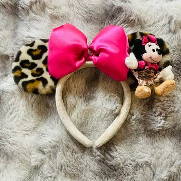디즈니 미니 레오파드 무늬 머리띠