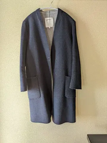 Dessin [월드] 체스터 코트 노카라 컬러: 네이비