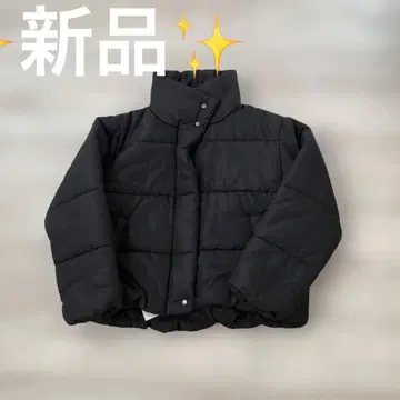 블랙 다운 자켓 스탠드 카라