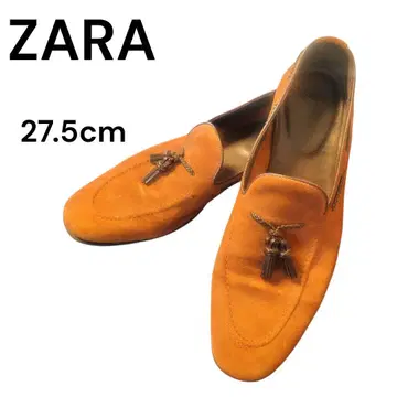 ZARA 태슬 로퍼 스웨이드 U칩 모카신 브라운