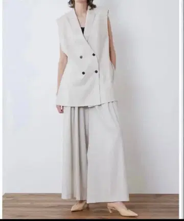 LE PHIL 베이지 와이드 팬츠