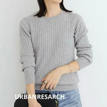 컨디션 최상 URBANRESERCH 컴팩트 리브 니트 그레이