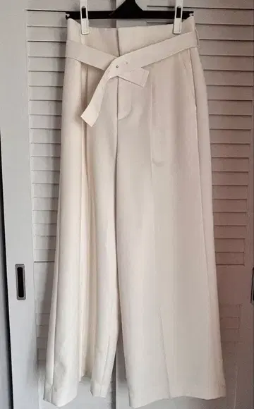 ANAYI 와이드 팬츠 센터 프레스 화이트 38 아나이 새상품급