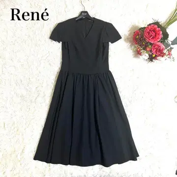 컨디션 최상 르네 2021년 모델 튤립 소매 플레어 원피스 34