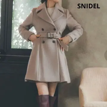 스나이델 핏&플레어 자켓 코트 모카 S