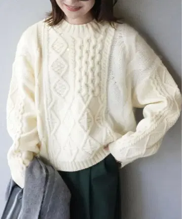 슬로브 이에나 slobe iena 케이블 니트 아란 MIX 니트