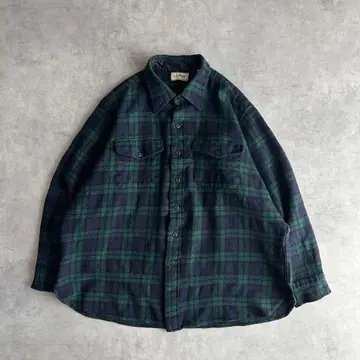 90s/L.L.Bean/울 셔츠/USA제/블랙워치/타탄