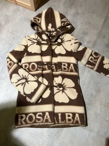 아루바 로자 플라워 패턴 더플 코트 수납 가방 포함