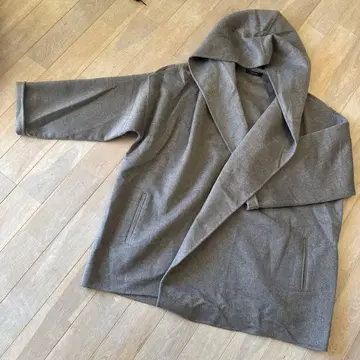 캐시미어 겉옷 코트 후드 부착 여성용