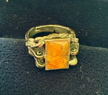 빈티지 레트로 실버 반지 장식적인 디자인