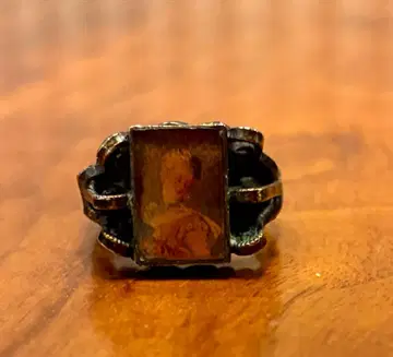 빈티지 레트로 실버 반지 장식적인 디자인