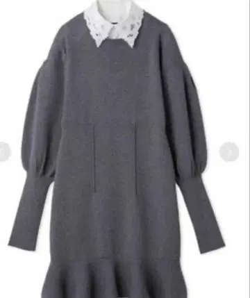 Lily Brown 칼라 니트 미니 원피스