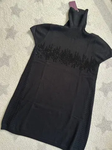 제시카 블랙 튜닉 니트 스웨터 M