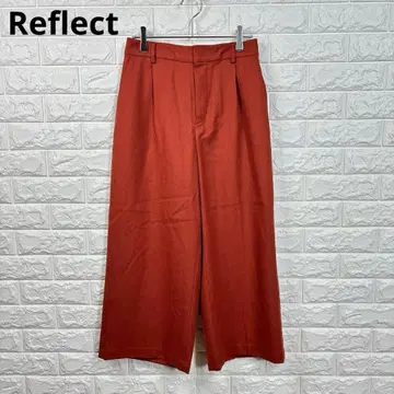 3113 리플렉트 와이드 팬츠 9 M 테라코타 울 혼방 가우초 팬츠