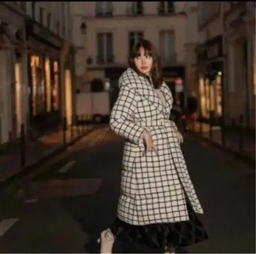 herlipto Tweed Belted Down Coat