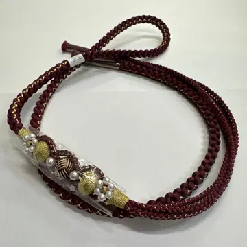 새상품 순수 실크 와인 허리띠 후리소데용 럭셔리 장식 포함 2127