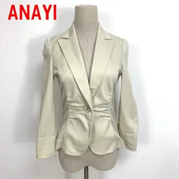 A6566 아나이 테일러드 자켓 7부 소매 면 스트레치 베이지 36