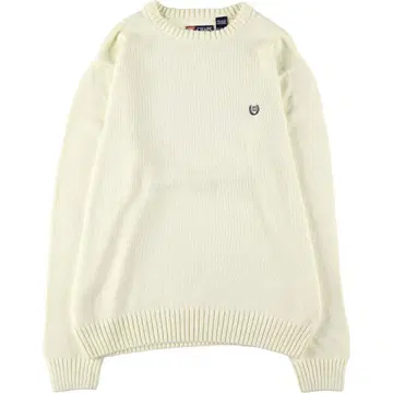 CHAPS 크루넥 니트 스웨터 크림